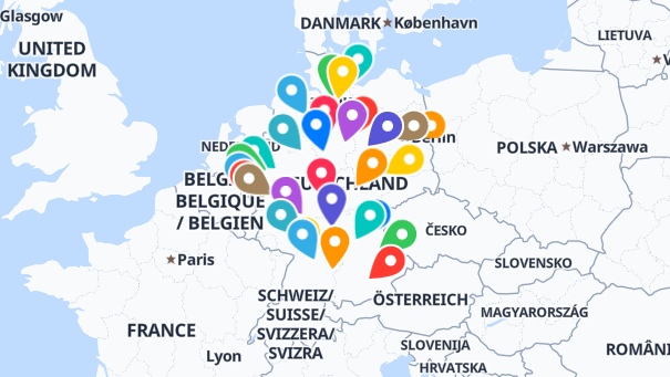 Map of company locations