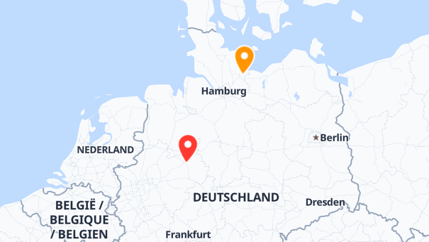 Map of company locations