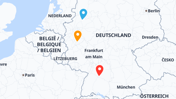 Map of company locations