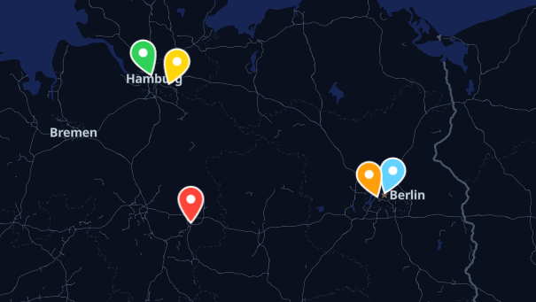 Map of company locations