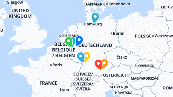 Map of company locations