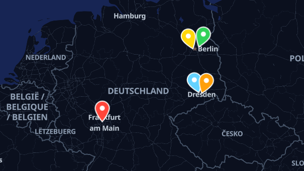Map of company locations