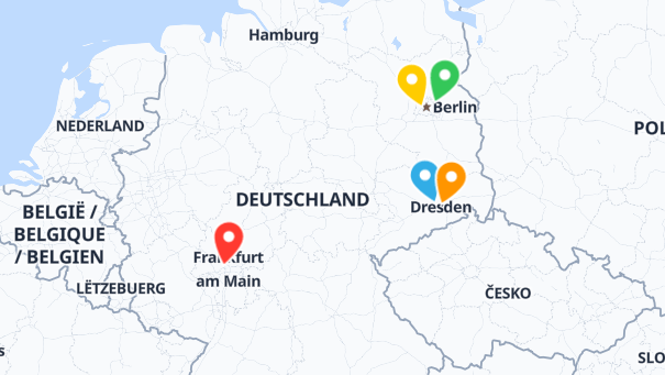 Map of company locations