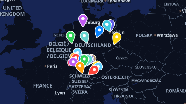 Map of company locations