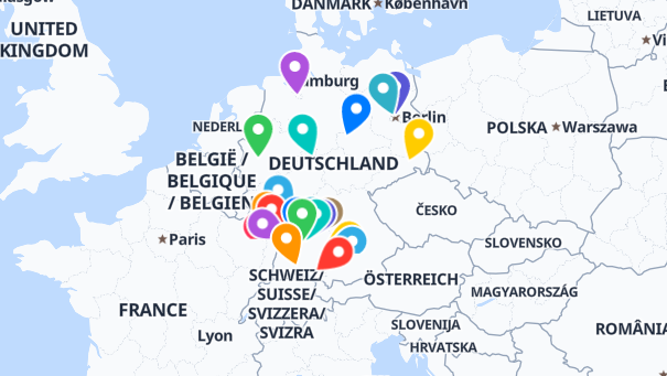 Map of company locations