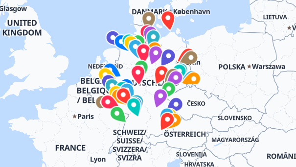 Map of company locations