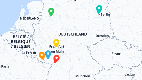 Map of company locations