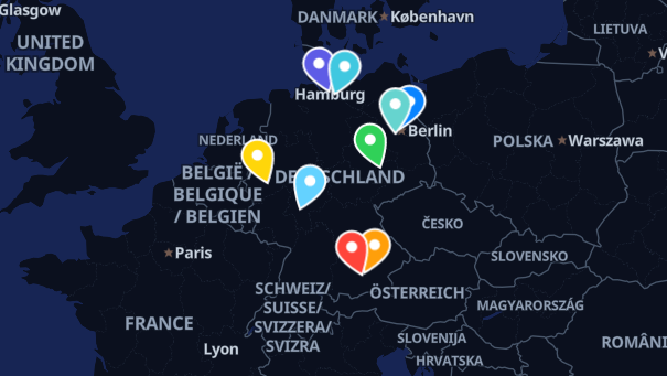 Map of company locations