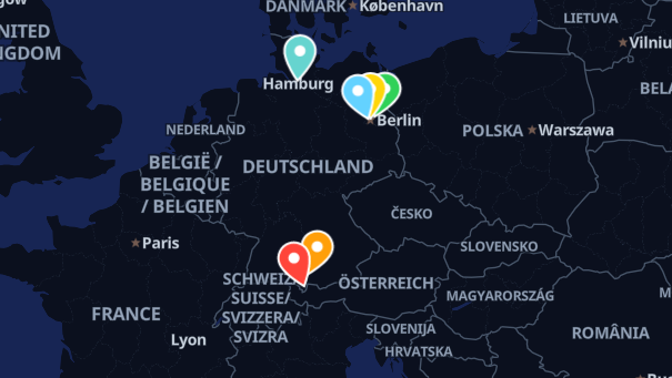 Map of company locations
