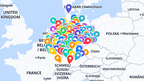Map of company locations