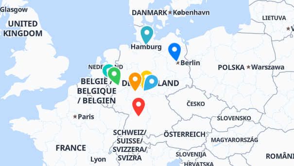 Map of company locations