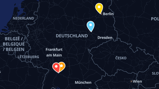Map of company locations