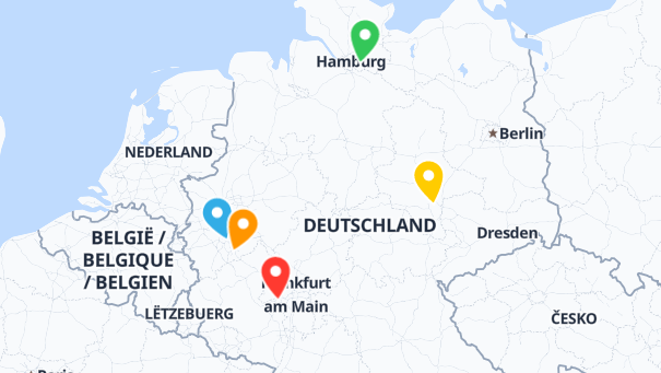 Map of company locations