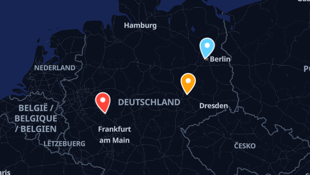Map of company locations