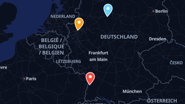 Map of company locations