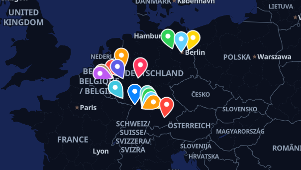 Map of company locations