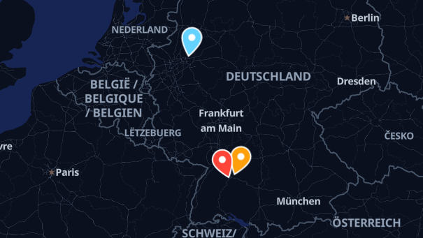 Map of company locations