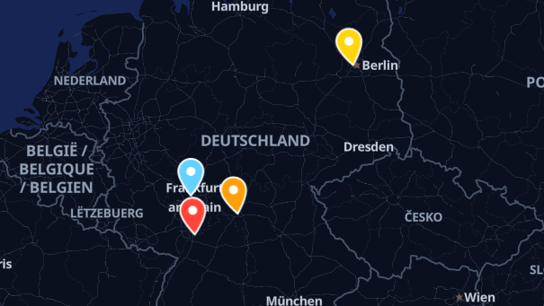 Map of company locations