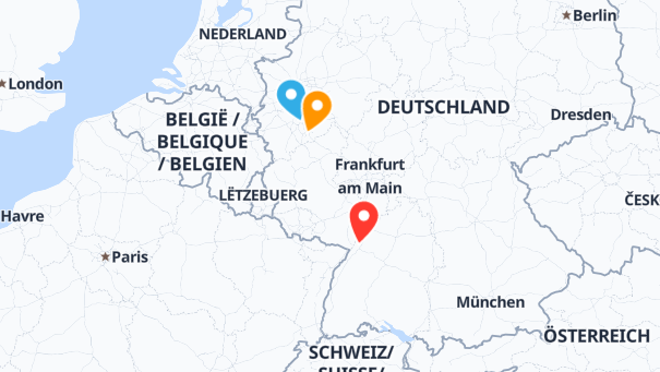 Map of company locations