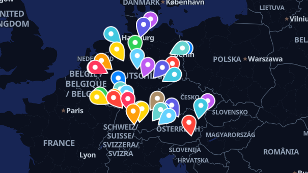 Map of company locations