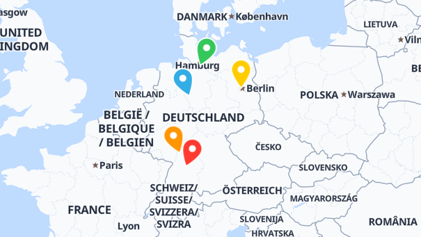 Map of company locations