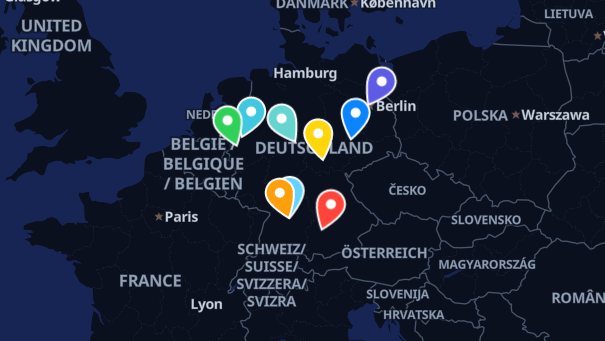 Map of company locations