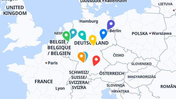 Map of company locations