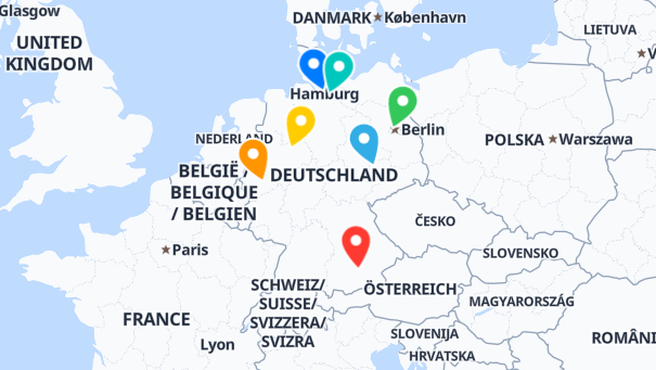 Map of company locations