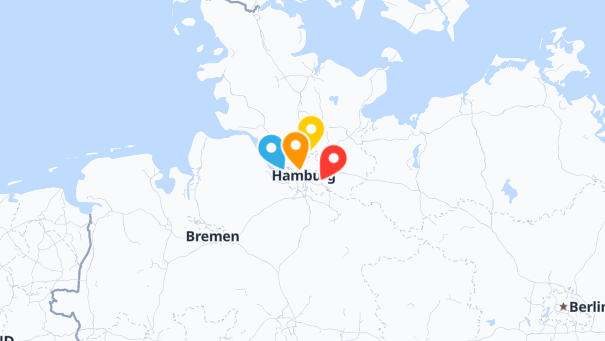 Map of company locations