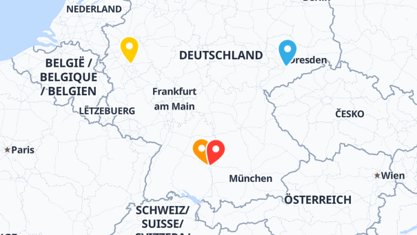 Map of company locations