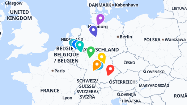 Map of company locations