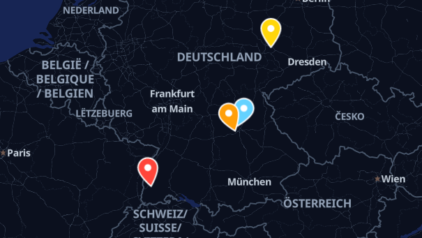 Map of company locations
