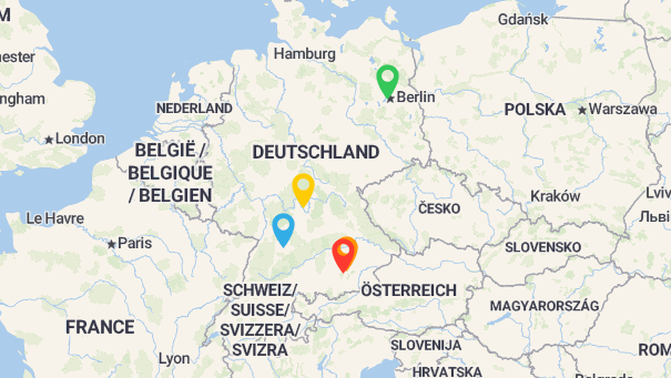 Map of company locations