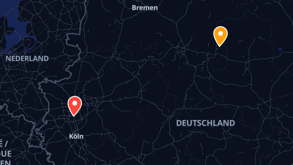 Map of company locations