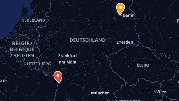 Map of company locations