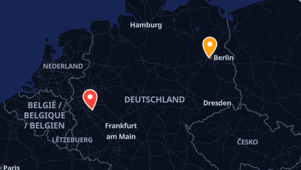 Map of company locations