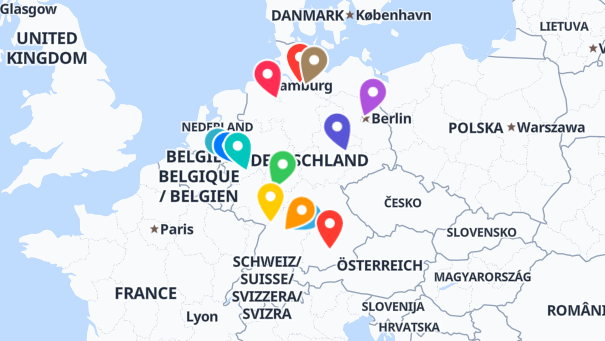 Map of company locations