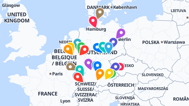 Map of company locations