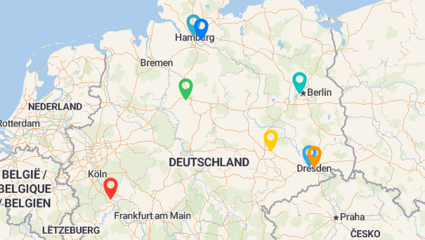 Map of company locations