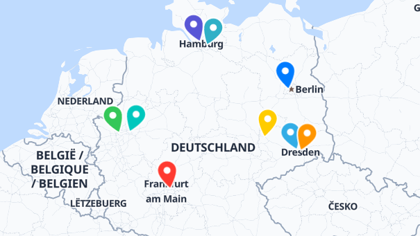 Map of company locations