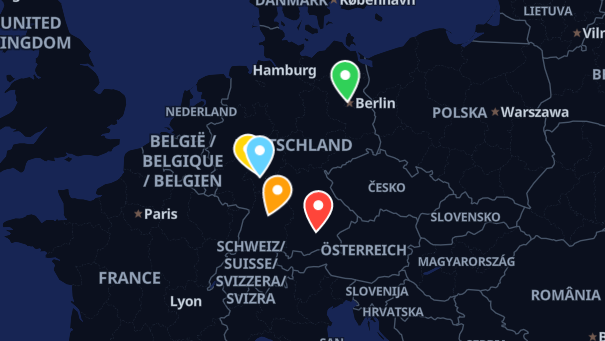 Map of company locations