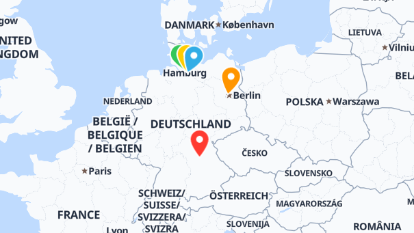 Map of company locations