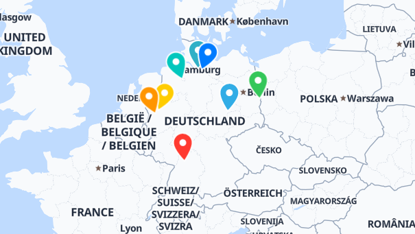 Map of company locations