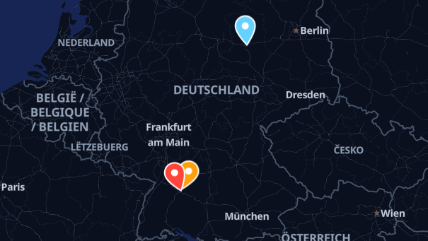 Map of company locations