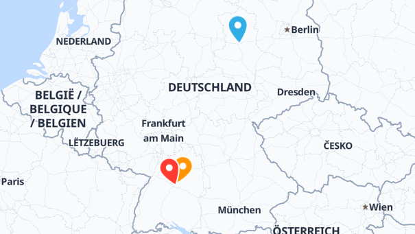 Map of company locations