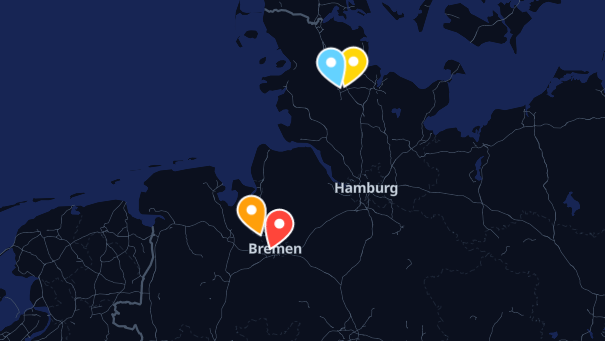 Map of company locations