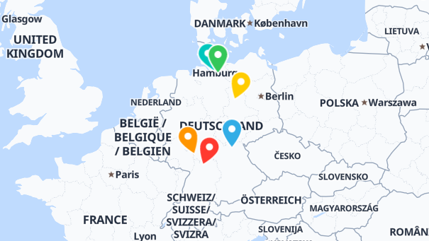 Map of company locations