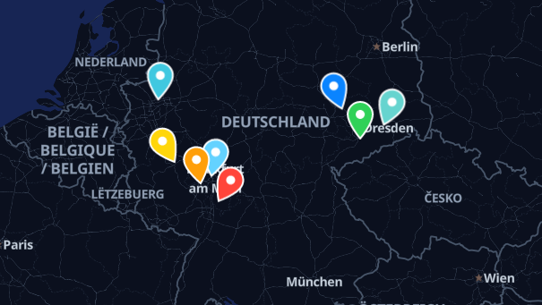 Map of company locations