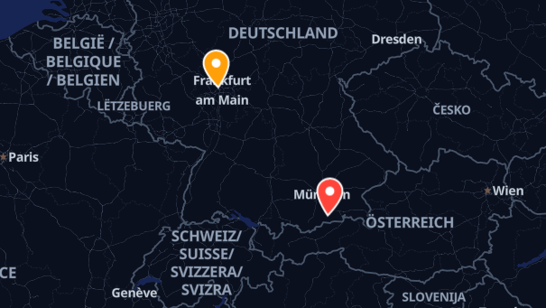 Map of company locations