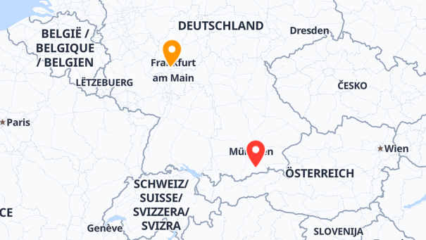 Map of company locations
